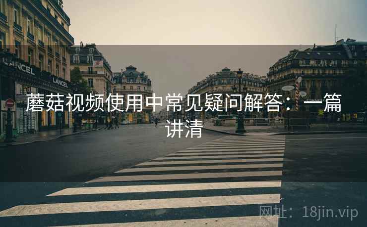 蘑菇视频使用中常见疑问解答：一篇讲清
